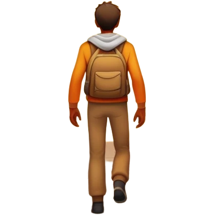 A man stands at the edge of a burning bridge, chest glowing with fiery purpose, his old self fading to ash as he strides forward into a bright, unknown future — no turning back. emoji