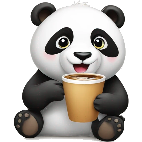 Panda whith coffe emoji