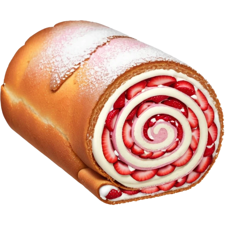 Strawberry Swiss roll emoji