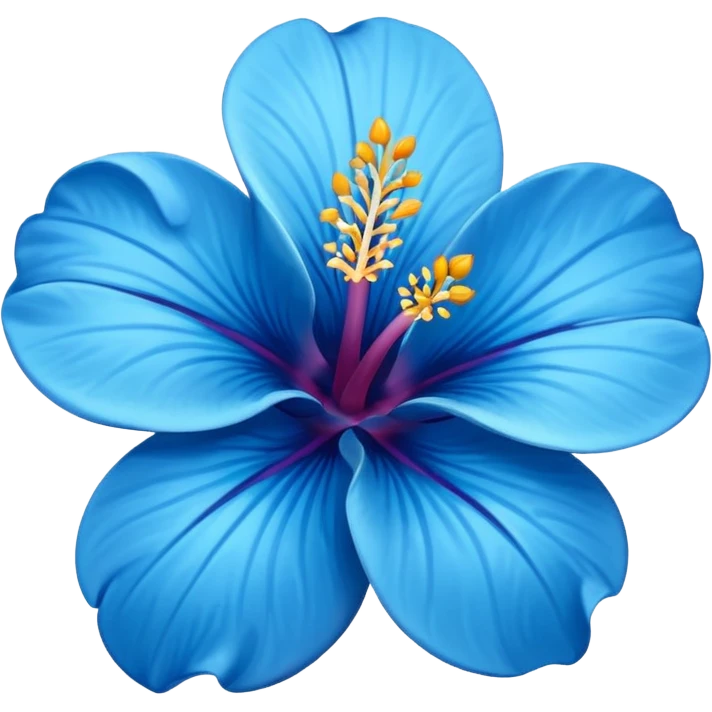 Emoji flor azul  hibisco emoji