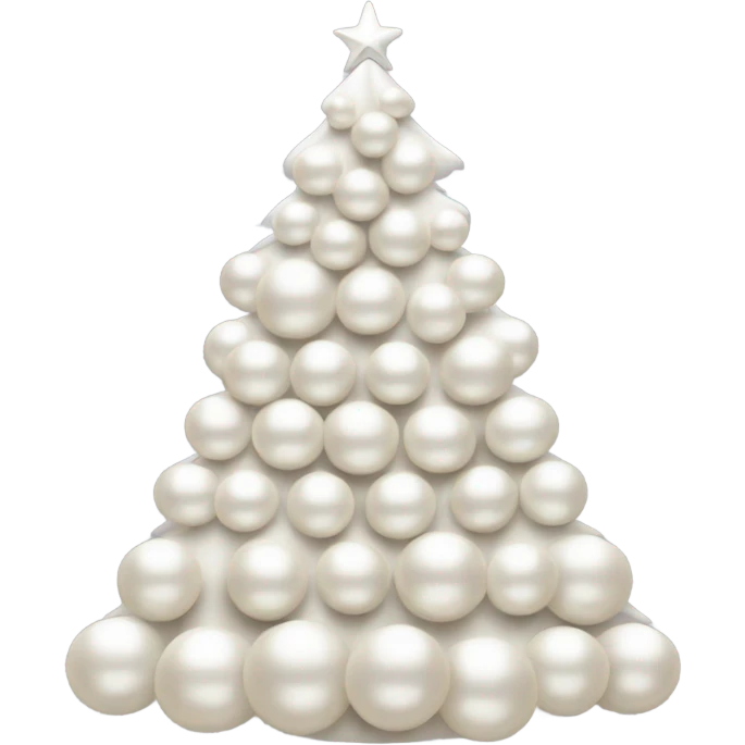 White christmas tree with pearls emoji