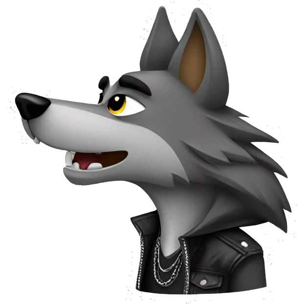rocker wolf emoji
