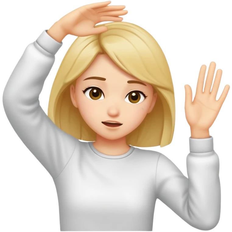 girl doing dab emoji