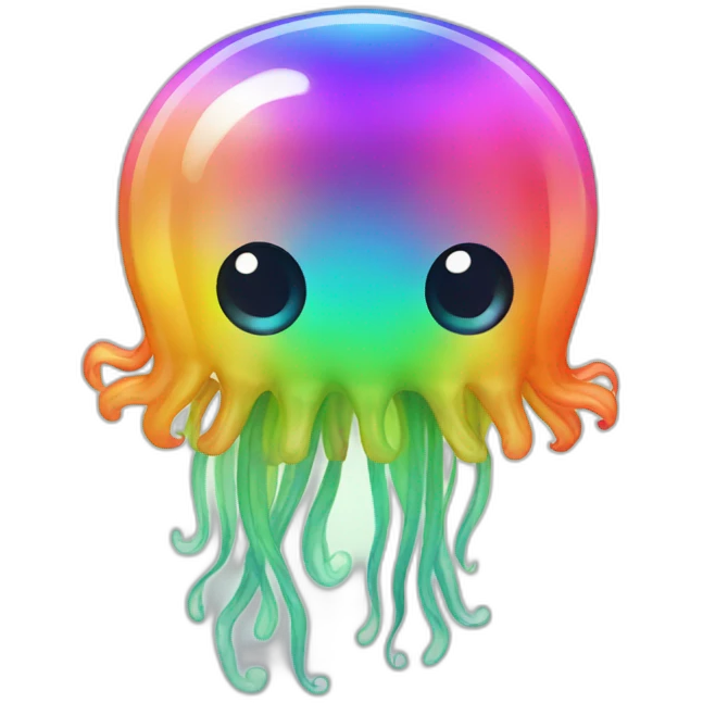 Rainbow jellyfish emoji