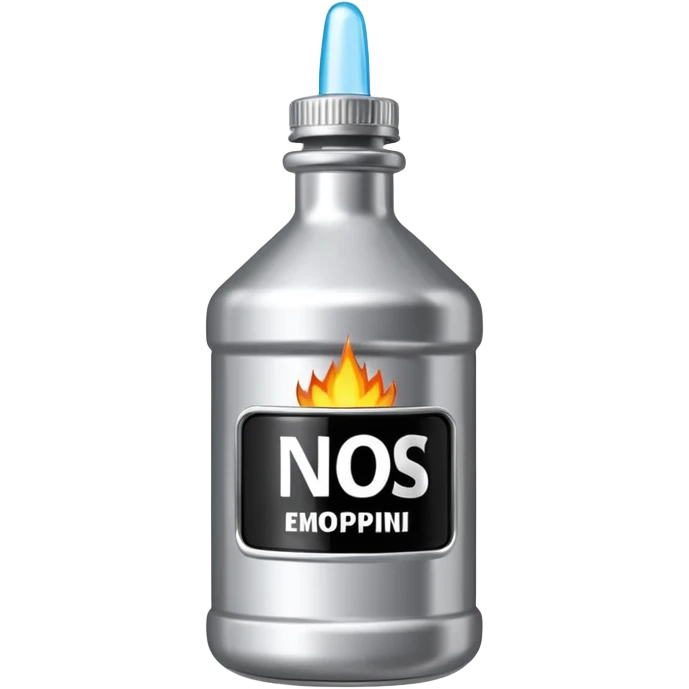 bombona de inyeccion de nitro con un cartelito que ponga NOS emoji