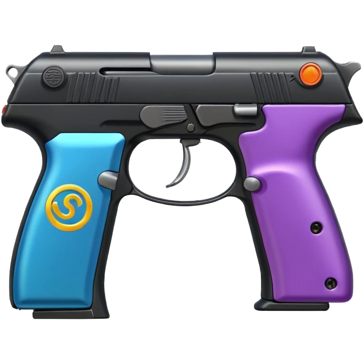 beretta pistol side view, Discord emoji style, bright colors, simple, no text emoji