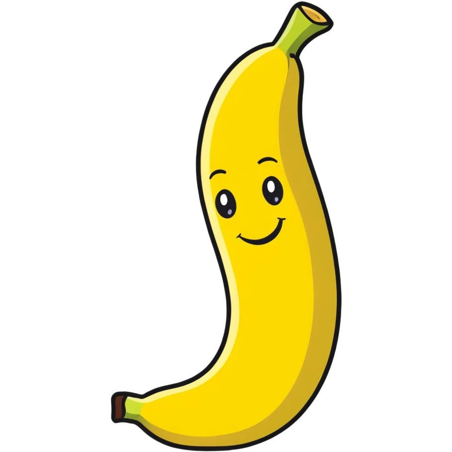 happy cartoon banana emoji
