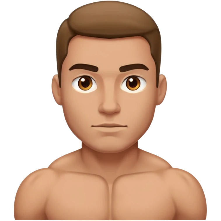 Man with buff shoulders not cut emoji