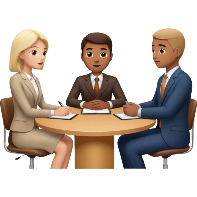 3 people business meeting circular crop emoji