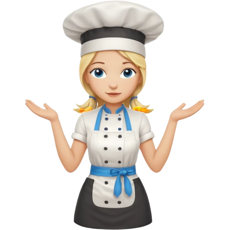 Full body 
Sexy Long Blonde hair blue eyed female chef arms folded emoji