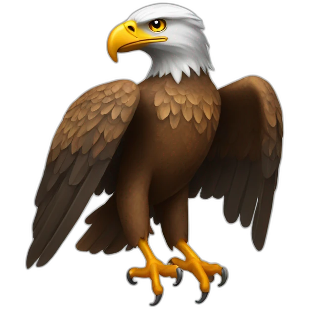 Eagle with a Hindu swastika emoji