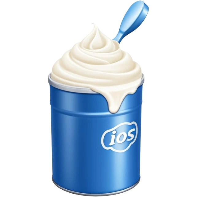 shaving cream classic white foam in a blue can emoji