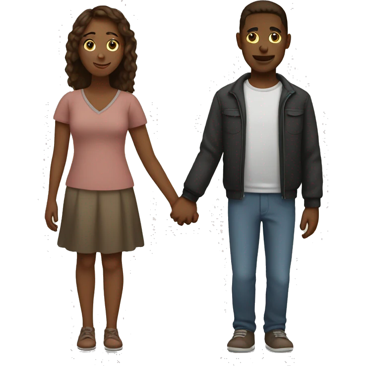 Girl and guy holding hands emoji