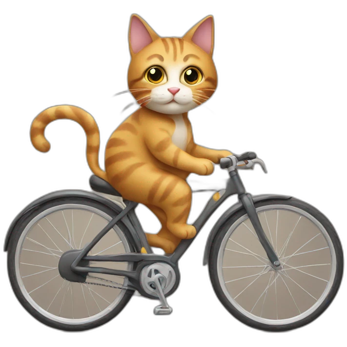 Cat on bike emoji