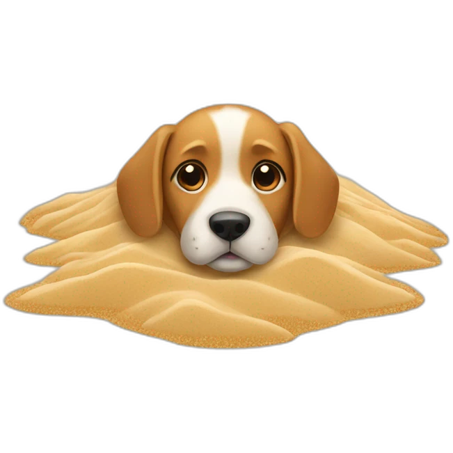 Dog with sand which  emoji