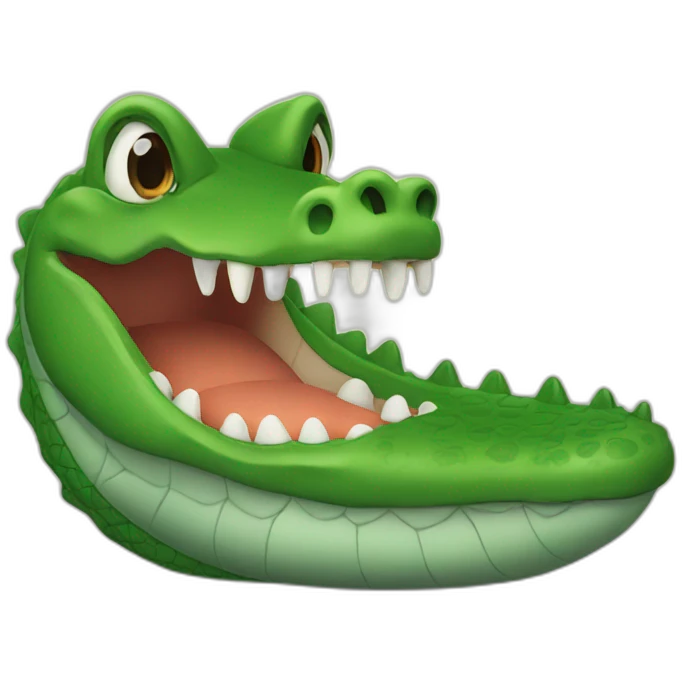 Chat sur un alligator emoji