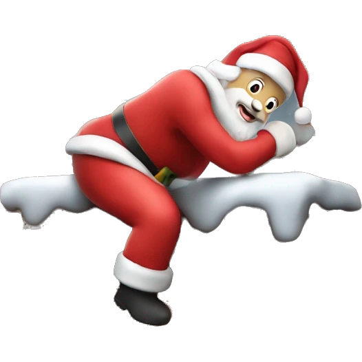 Santa going down the chimney emoji