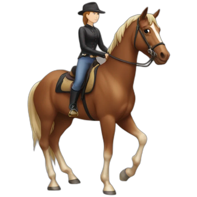 horse riding a human emoji