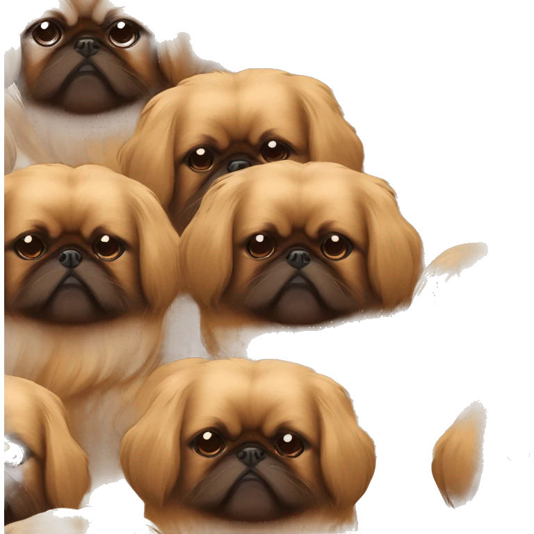 Brown sleeping Pekingese  emoji