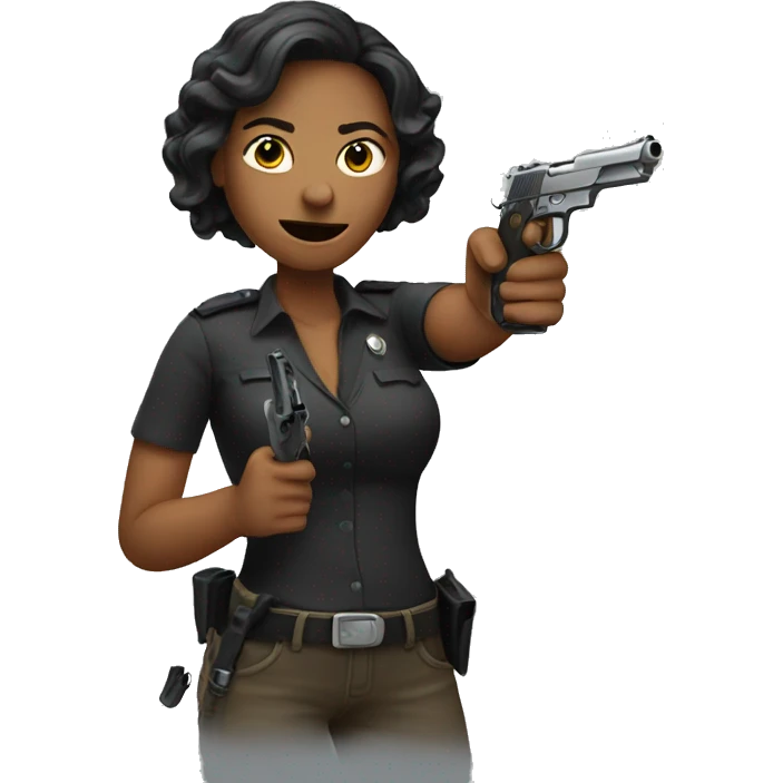 woman with a pistol emoji