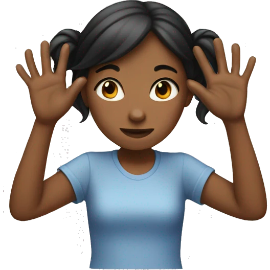 girl showing "no" by her hands emoji