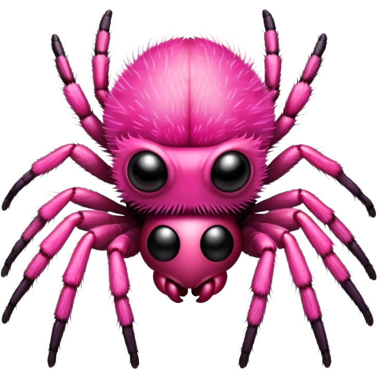 pink thick fuzzy jumping spider  emoji