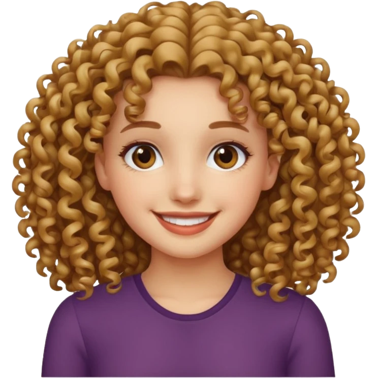 ios 18 emoji pretty poor girl with curly hair  emoji