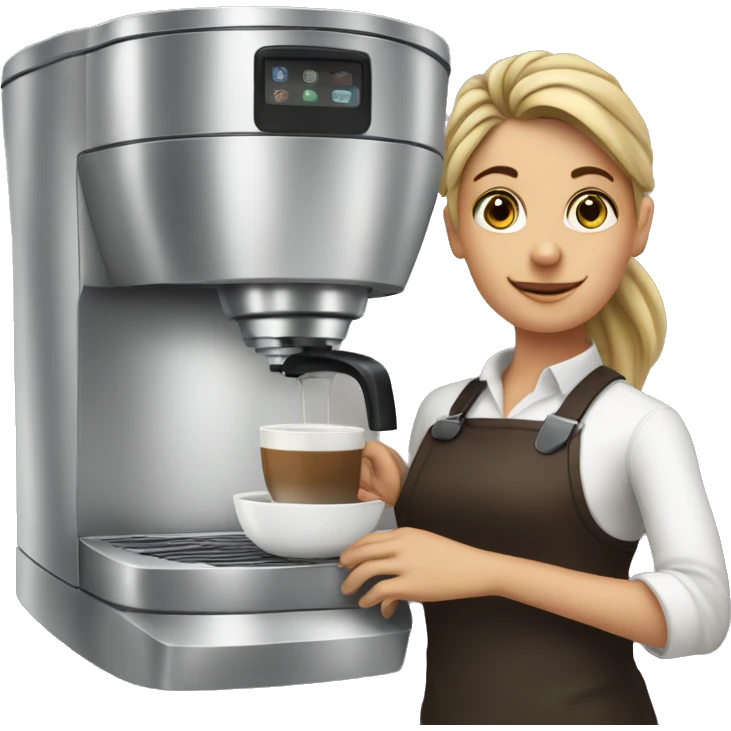 a barista working behind a coffee machine emoji