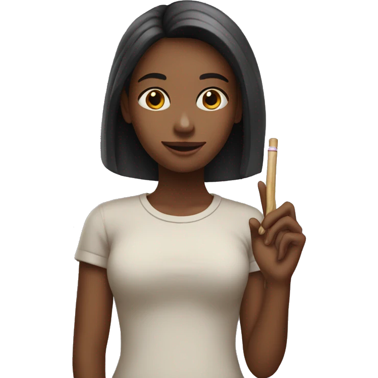 Girl with joint in hand emoji