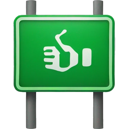 Green stop sign emoji