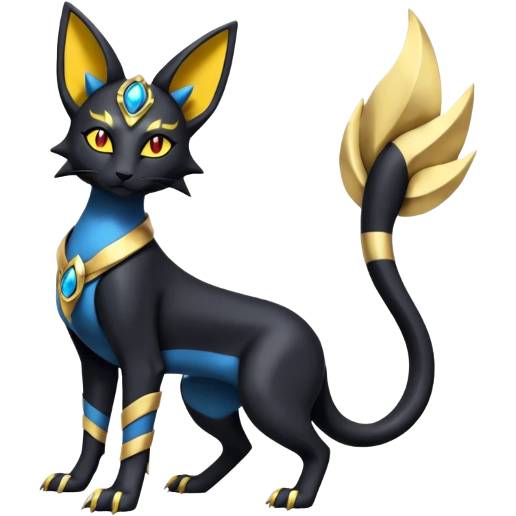 Bastet-Umbreon-Solgaleo-Salandit-fusion emoji
