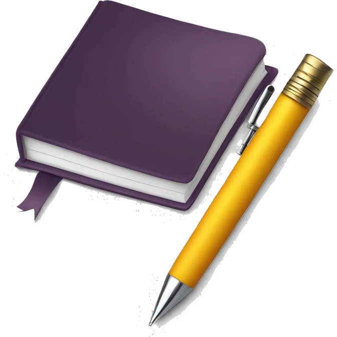 Pen with a book emoji