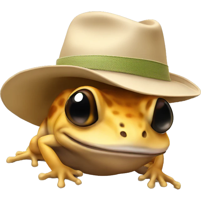 Coqui with a hat on emoji