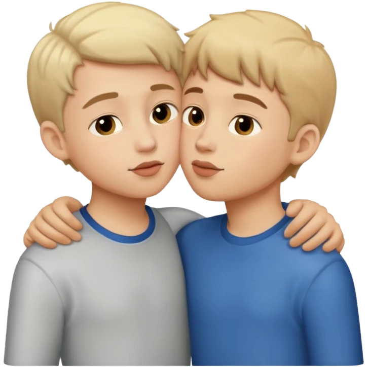 Two boys kissing emoji