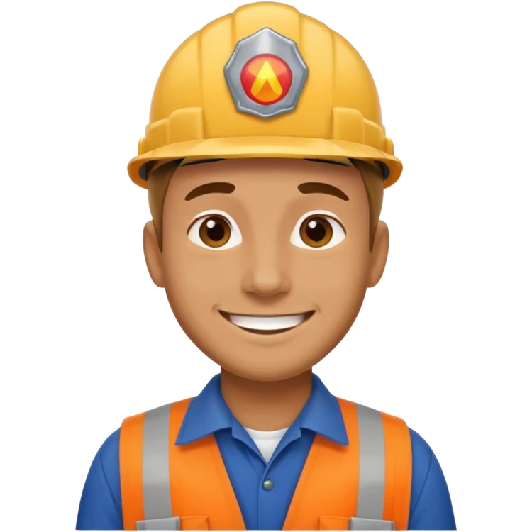 men wear worker's uniform emoji