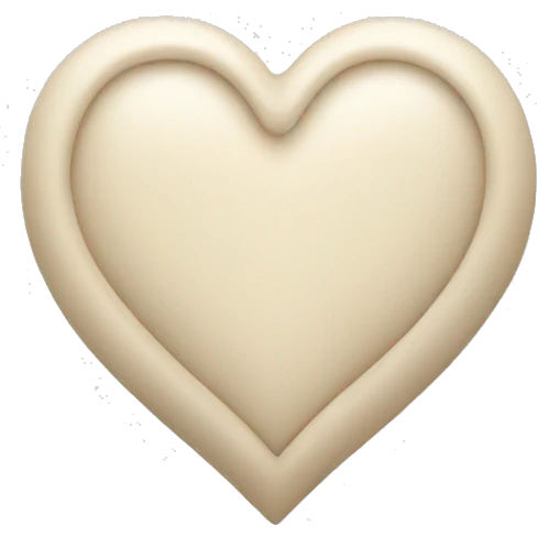 Ecru heart emoji