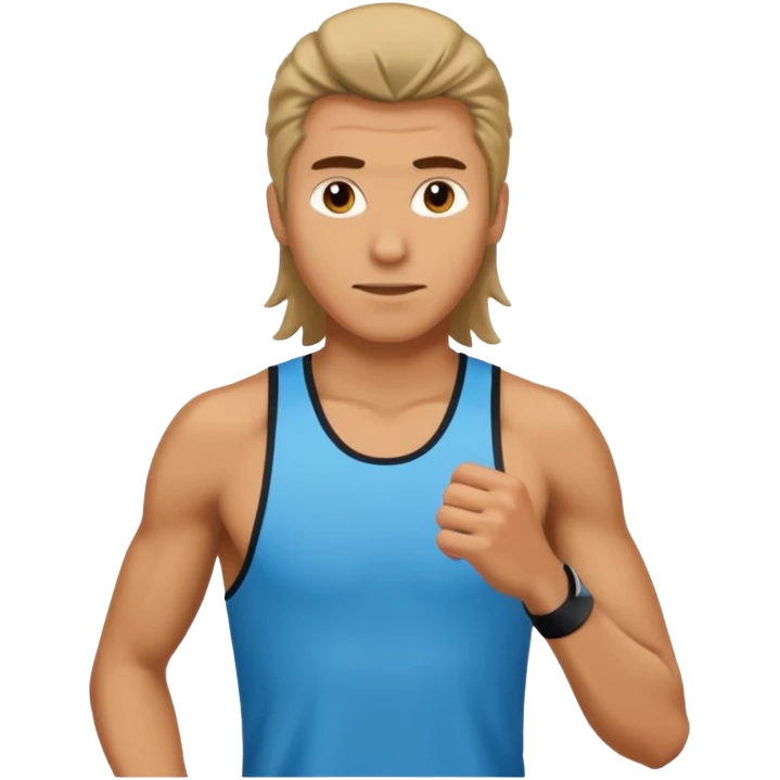 Runner with a mullet  emoji