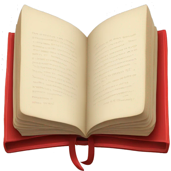 thick open red book  emoji