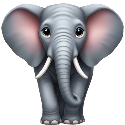 elephant wearing a bow emoji
