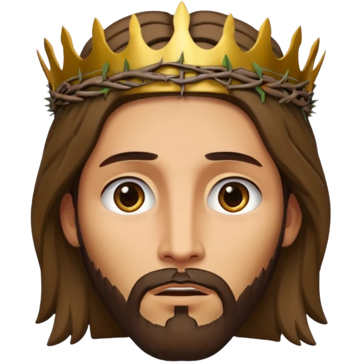 Jesus with a crown emoji