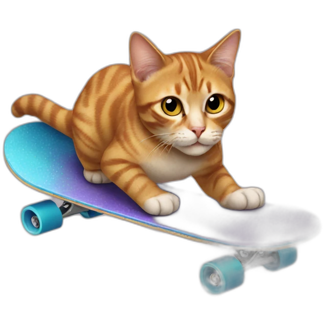 Cat on a skateboard emoji
