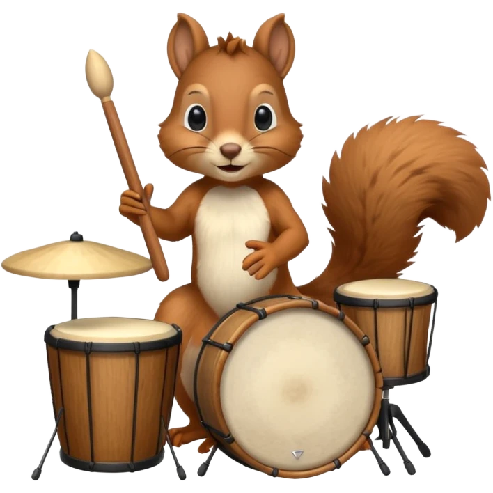 Squirrel playing the drums  emoji