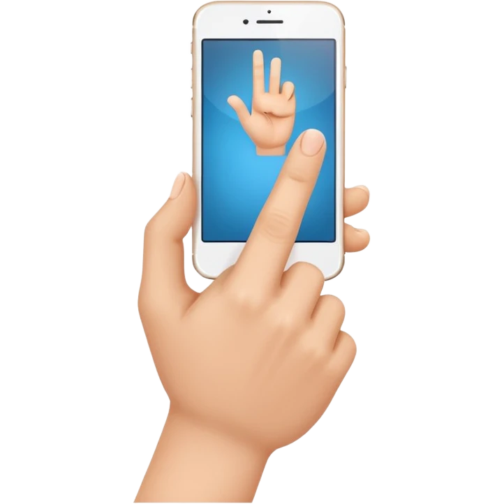 finger pointing towards the screen emoji