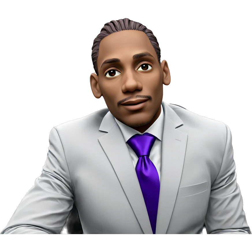 formal attire with purple necktie emoji