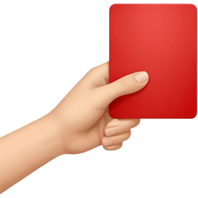 hand red card (#00A3E0) and red (#F9423A) emoji