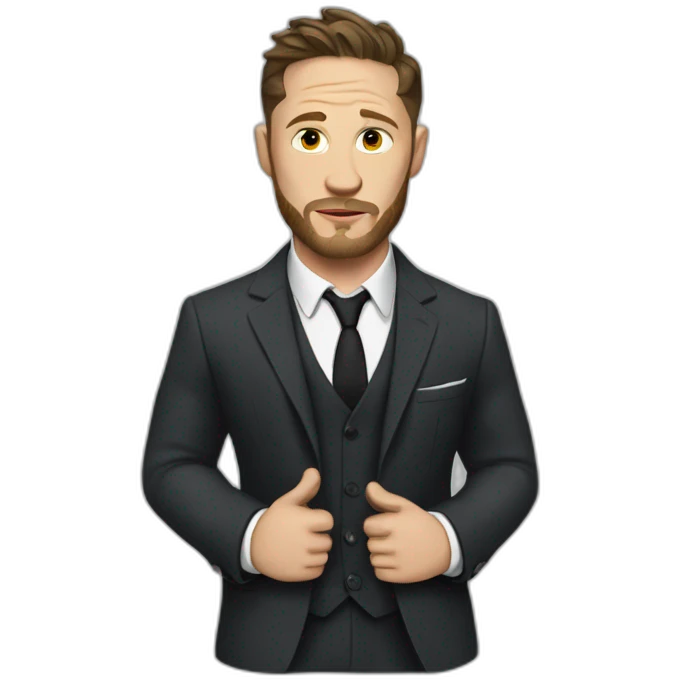 Tom Hardy wearing suit emoji