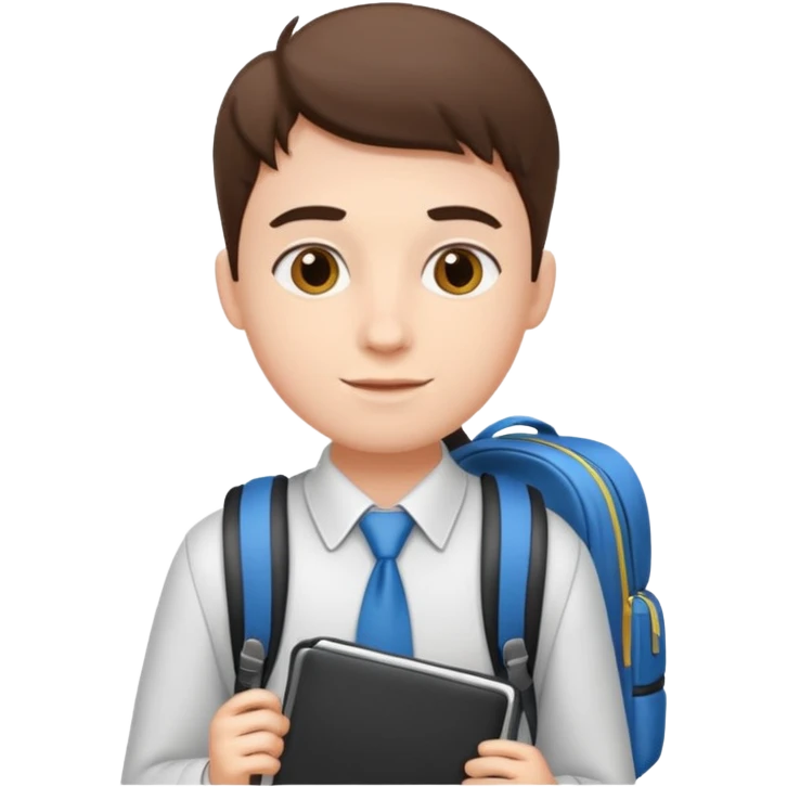 business student with bag emoji