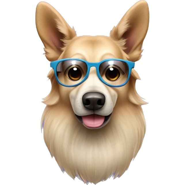 norwegian moose dog with cool glasses emoji