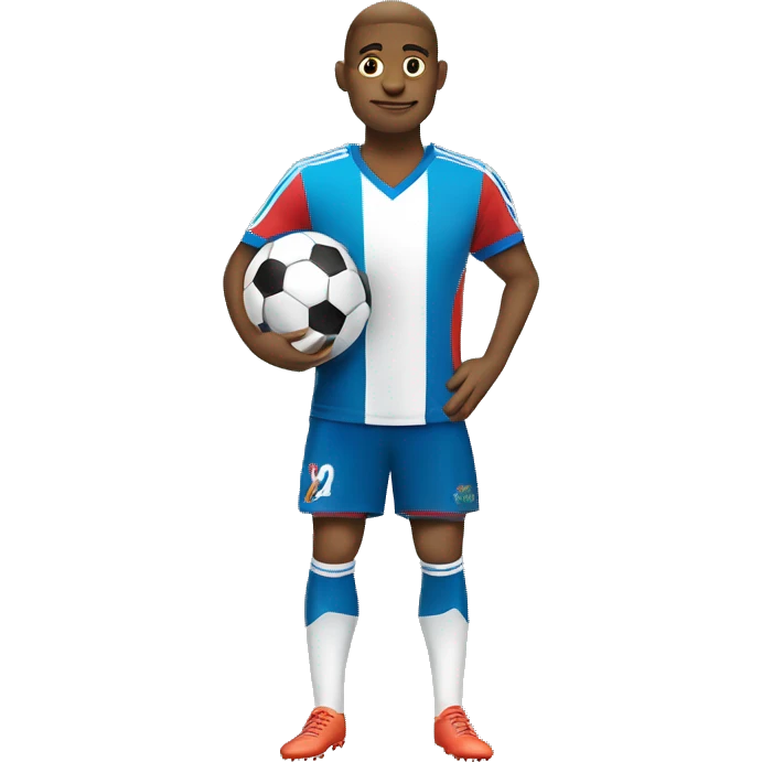 Corazón con los colores de un balón de fútbol  emoji