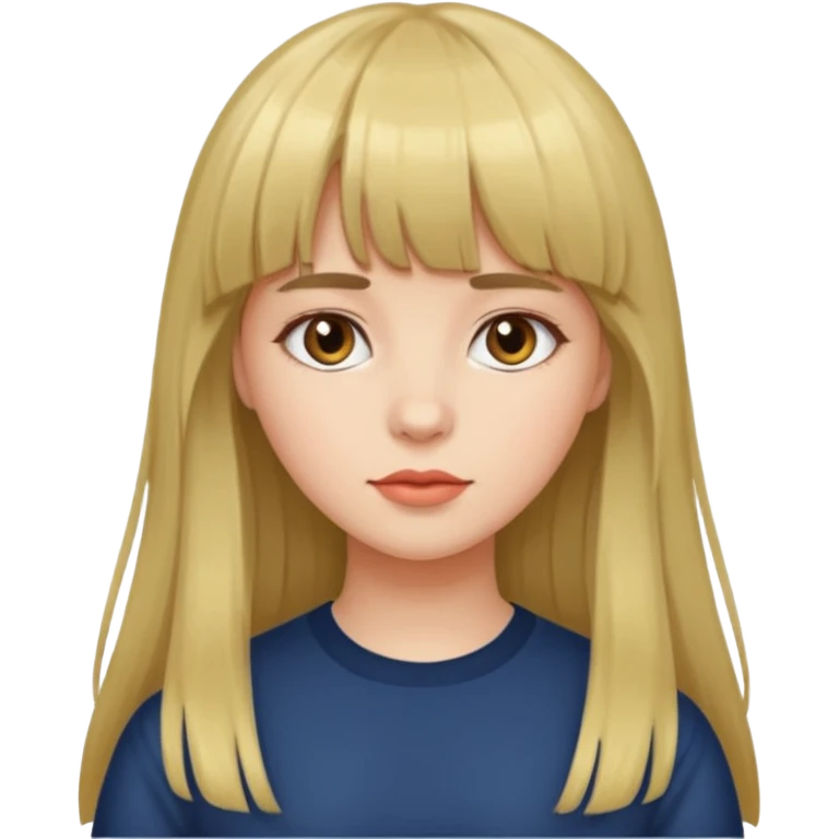 girl with bangs and long hair emoji